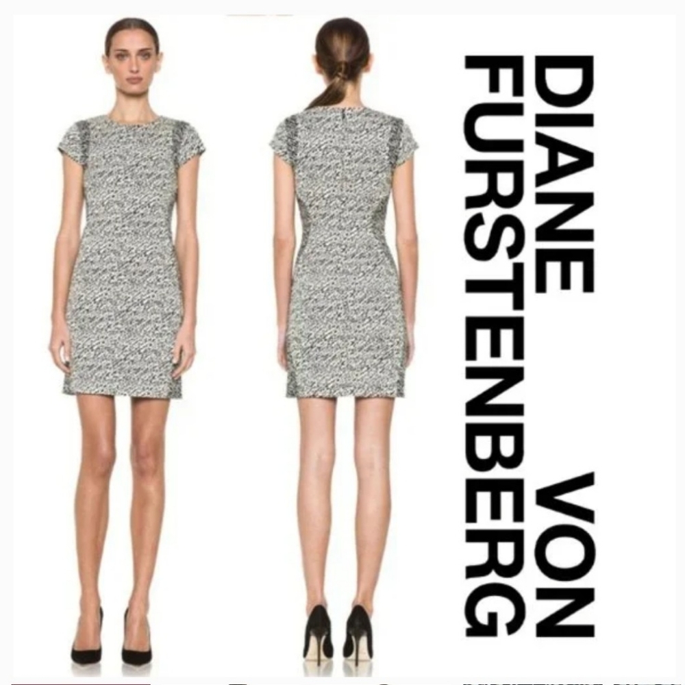 Diane Von Furstenberg Pele Snake Wave Jacquard Sheath Dress 2